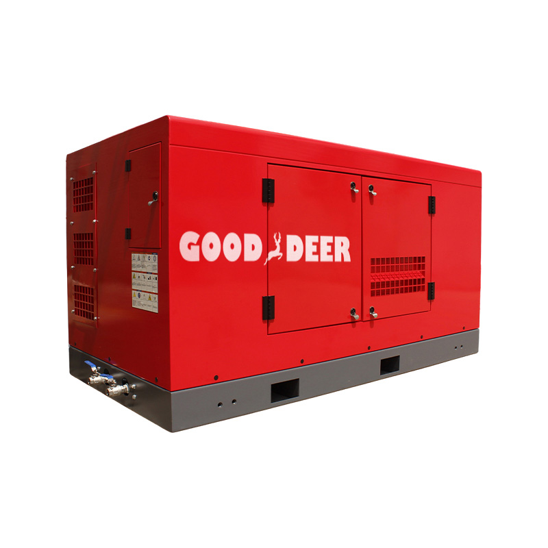Draagbare gemotoriseerde schroefcompressor