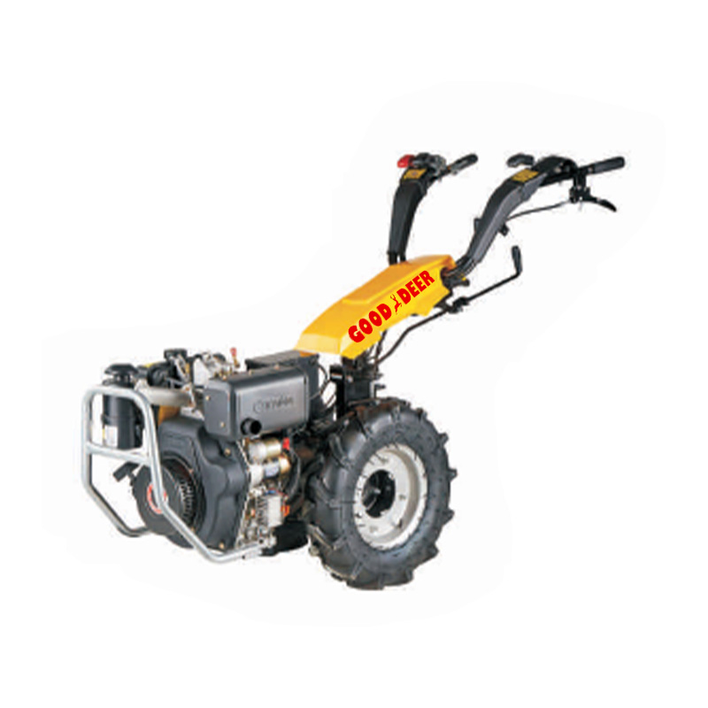 Tweewielige loop achter roterende tractor