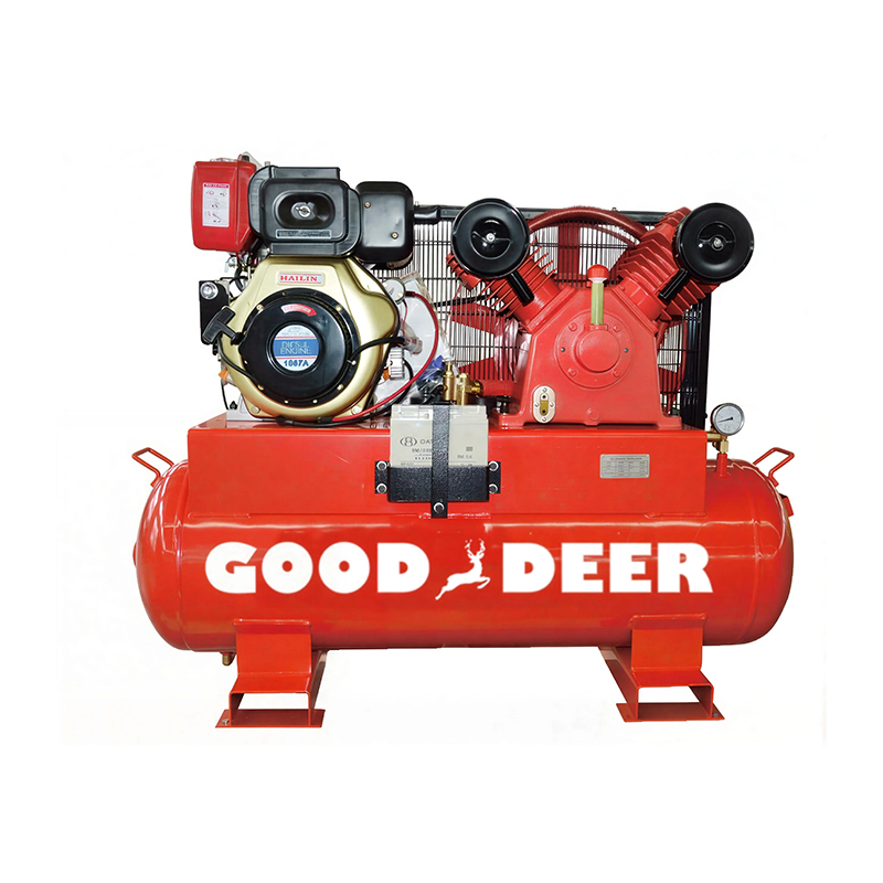 Handmatig gestarte dieselluchtcompressor